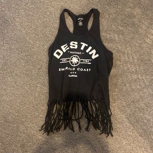 Destin fringe crop top
